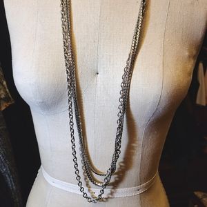 Silver Chain Necklace Belt